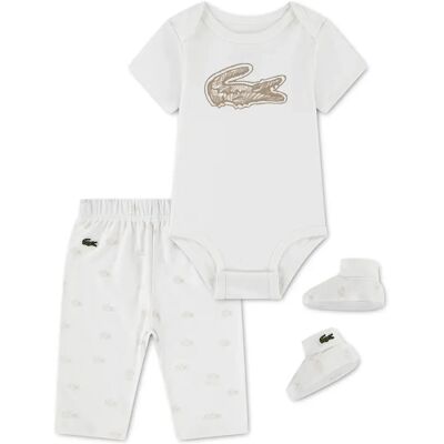 Lacoste Ensemble N46558 Farine 6-12 Mois - Publicité Lacoste Ensemble N46558 Farine 6-12 Mois - Publicité