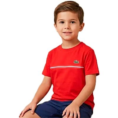 Lacoste T-shirt à Manches Courtes Sport Tape 847515 Red 5 Années Garçon,Fille - Publicité Lacoste T-shirt à Manches Courtes Sport Tape 847515 Red 5 Années Garçon,Fille - Publicité