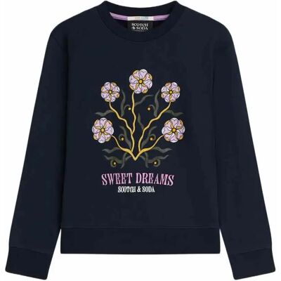 Scotch & Soda Sweat-shirt 183454 Relaxed Fit Sky Captain 10 Années Fille - Publicité Scotch & Soda Sweat-shirt 183454 Relaxed Fit Sky Captain 10 Années Fille - Publicité