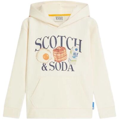 Scotch & Soda Sweat à Capuche 184439 Relaxed Fit Eggnog 12 Années Garçon - Publicité Scotch & Soda Sweat à Capuche 184439 Relaxed Fit Eggnog 12 Années Garçon - Publicité