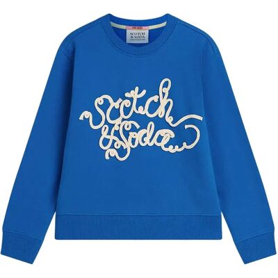 Scotch & Soda Sweat-shirt 184702 Relaxed Fit Strong Blue 12 Années Fille - Publicité Scotch & Soda Sweat-shirt 184702 Relaxed Fit Strong Blue 12 Années Fille - Publicité