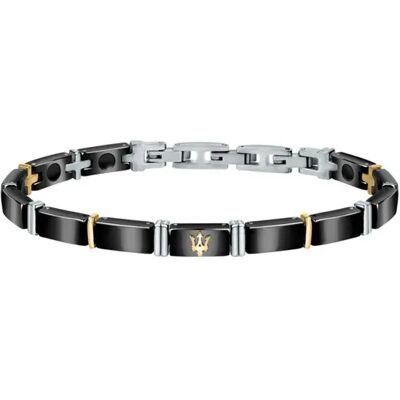 Maserati Bracelet Jm221atz03 22 Cm Black One Size Homme - Publicité Maserati Bracelet Jm221atz03 22 Cm Black One Size Homme - Publicité