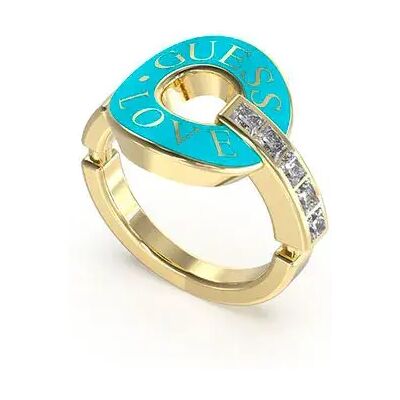 Guess Bague Jubr04079 Love Golden / Turquoise 54 Femme - Publicité Guess Bague Jubr04079 Love Golden / Turquoise 54 Femme - Publicité