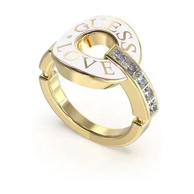 Guess Bague Jubr04079 Love Golden / White 54 Femme - Publicité Guess Bague Jubr04079 Love Golden / White 54 Femme - Publicité
