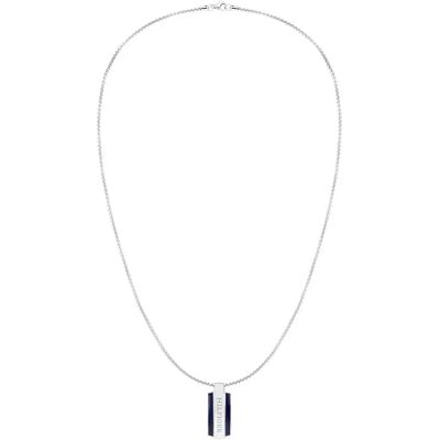 Tommy Hilfiger Collier 2790599 Silver / Blue One Size Homme - Publicité Tommy Hilfiger Collier 2790599 Silver / Blue One Size Homme - Publicité