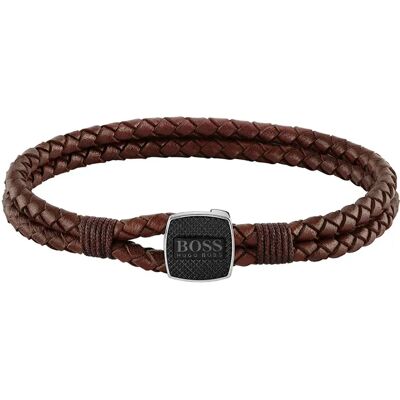 Boss Bracelet 1580048m Brown M Homme - Publicité Boss Bracelet 1580048m Brown M Homme - Publicité