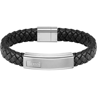 Boss Bracelet 1580178m Black / Silver M Homme - Publicité Boss Bracelet 1580178m Black / Silver M Homme - Publicité