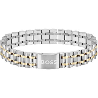 Boss Bracelet 1580647 Silver / Gold One Size Homme - Publicité Boss Bracelet 1580647 Silver / Gold One Size Homme - Publicité