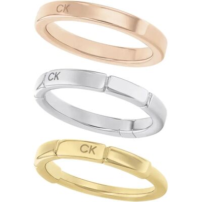 Calvin Klein Bague 35000458 Gold / Silver / Rose Gold 56 Femme - Publicité Calvin Klein Bague 35000458 Gold / Silver / Rose Gold 56 Femme - Publicité