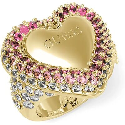 Guess Bague Beloved Pave Heart Gold / Pink 54 Femme - Publicité Guess Bague Beloved Pave Heart Gold / Pink 54 Femme - Publicité