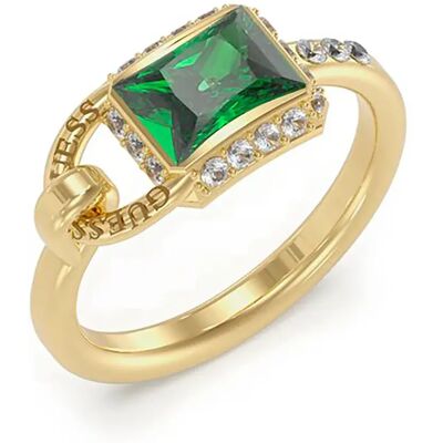 Guess Bague Shiny Padlock Gold / Green 54 Femme - Publicité Guess Bague Shiny Padlock Gold / Green 54 Femme - Publicité