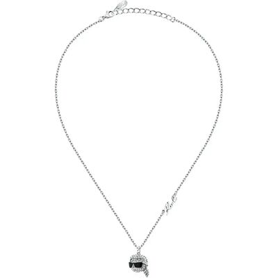 Karl Lagerfeld Collier Klayd06 Silver / White One Size Femme - Publicité Karl Lagerfeld Collier Klayd06 Silver / White One Size Femme - Publicité