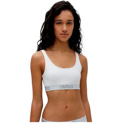 Hugo Soutien-gorge Sporty Logo Bralette White L Femme - Publicité Hugo Soutien-gorge Sporty Logo Bralette White L Femme - Publicité