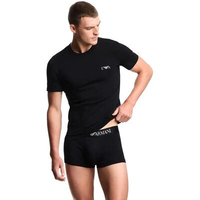 Giorgio Armani Emporio Armani Couche De Base à Manches Courtes Em001849_af14131 2 Unités Black / Black M Homme - Publicité Giorgio Armani Emporio Armani Couche De Base à Manches Courtes Em001849_af14131 2 Unités Black / Black M Homme - Publicité
