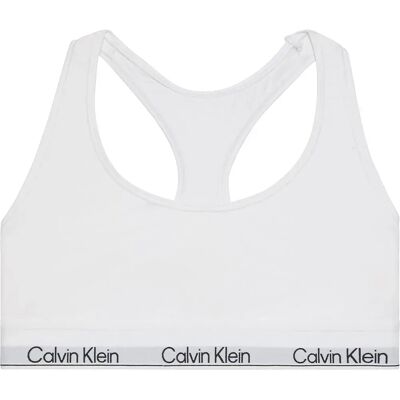 Calvin Klein Soutien-gorge Lv00qf8493 Unlined Bralette White S Femme - Publicité Calvin Klein Soutien-gorge Lv00qf8493 Unlined Bralette White S Femme - Publicité