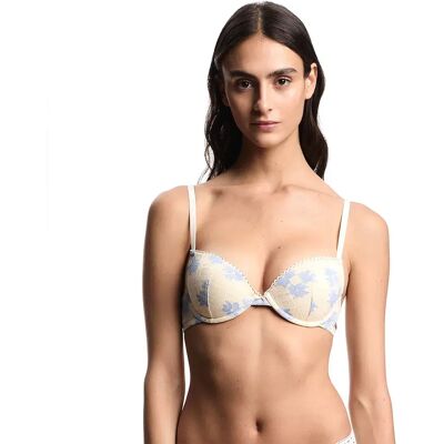 Giorgio Armani Emporio Armani Soutien-gorge Ew000379_af19040 Push Up Ivory Blue Floral 90 Femme - Publicité Giorgio Armani Emporio Armani Soutien-gorge Ew000379_af19040 Push Up Ivory Blue Floral 90 Femme - Publicité