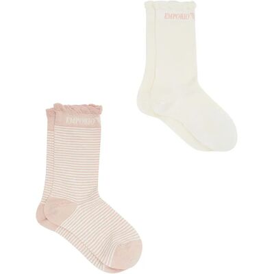 Giorgio Armani Emporio Armani Chaussettes Courtes Ew003355_af20516 2 Paires Stripes / Nude EU 36-41 Femme - Publicité Giorgio Armani Emporio Armani Chaussettes Courtes Ew003355_af20516 2 Paires Stripes / Nude EU 36-41 Femme - Publicité