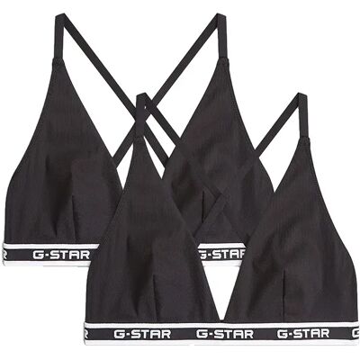 G-star Soutien-gorge D29407-01 Triangle Bralette 2 Unités Black XS Femme - Publicité G-star Soutien-gorge D29407-01 Triangle Bralette 2 Unités Black XS Femme - Publicité