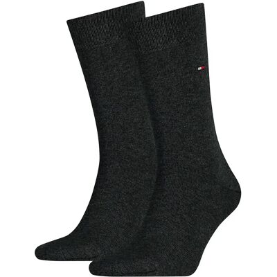 Tommy Hilfiger Chaussettes Classic 2 Paires Anthracite Melange EU 43-46 - Publicité Tommy Hilfiger Chaussettes Classic 2 Paires Anthracite Melange EU 43-46 - Publicité