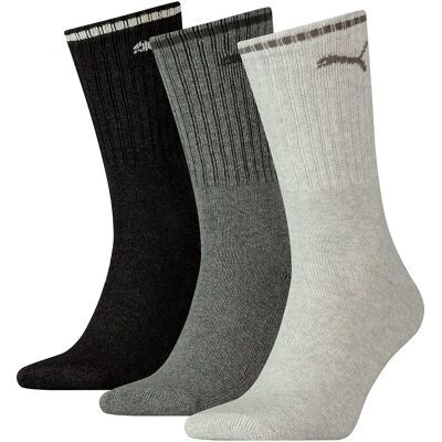 Puma Chaussettes Sport Crew Stripe 3 Paires Anthracite / Grey EU 39-42 - Publicité Puma Chaussettes Sport Crew Stripe 3 Paires Anthracite / Grey EU 39-42 - Publicité