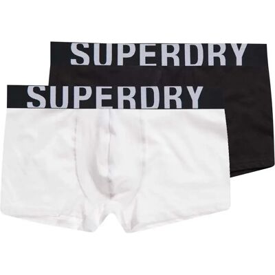 Superdry Boxers Dual Logo Trunk 2 Unités Black / Optic S Homme - Publicité Superdry Boxers Dual Logo Trunk 2 Unités Black / Optic S Homme - Publicité