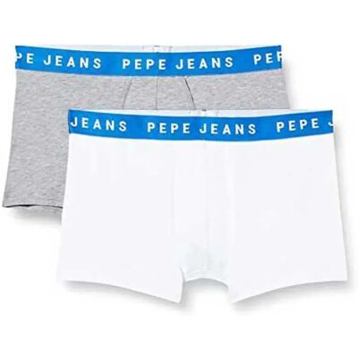 Pepe Jeans Boxers Logo Low Rise 2 Unités Grey Marl L - Publicité Pepe Jeans Boxers Logo Low Rise 2 Unités Grey Marl L - Publicité