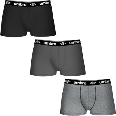 Umbro Boxers T019 12 Unités Black / Anthracite / Grey S Homme - Publicité Umbro Boxers T019 12 Unités Black / Anthracite / Grey S Homme - Publicité