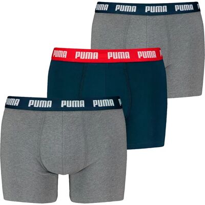 Puma Boxers Everyday 3 Unités Grey / Navy / Red Combo S Homme - Publicité Puma Boxers Everyday 3 Unités Grey / Navy / Red Combo S Homme - Publicité