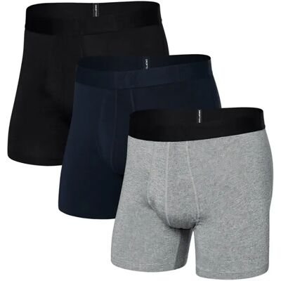 Saxx Underwear Boxers Droptemp™ Cooling Cotton 3 Unités Dk Grey Hthr / Dark Ink / Blk S Homme - Publicité Saxx Underwear Boxers Droptemp™ Cooling Cotton 3 Unités Dk Grey Hthr / Dark Ink / Blk S Homme - Publicité