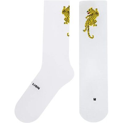 Jimmy Lion Chaussettes Crew Performance Leopard White EU 41-46 - Publicité Jimmy Lion Chaussettes Crew Performance Leopard White EU 41-46 - Publicité