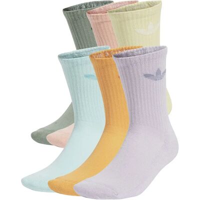 Chaussettes adidas Trefoil Cushion Crew 6 Paires - Vert - Publicité Chaussettes adidas Trefoil Cushion Crew 6 Paires - Vert - Publicité
