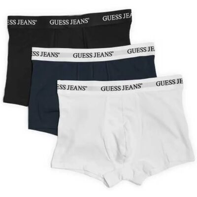 Guess Jeans Boxers Gj M4bz48-k6yw1 3 Unités White / Blue / Black XL Homme - Publicité Guess Jeans Boxers Gj M4bz48-k6yw1 3 Unités White / Blue / Black XL Homme - Publicité