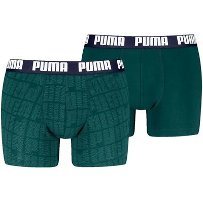 Puma Boxers Logo Print 2 Unités Green / Navy L - Publicité Puma Boxers Logo Print 2 Unités Green / Navy L - Publicité
