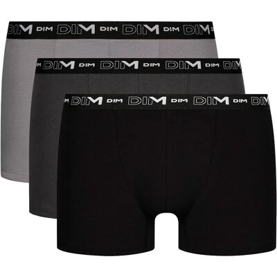 Dim Paris Boxers Ad16596 Stretch Cotton 3 Unités Black / Granite Grey / Grey 3 - Publicité Dim Paris Boxers Ad16596 Stretch Cotton 3 Unités Black / Granite Grey / Grey 3 - Publicité