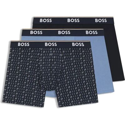 Boss Boxers 50554438 3 Unités Open Blue S Homme - Publicité Boss Boxers 50554438 3 Unités Open Blue S Homme - Publicité