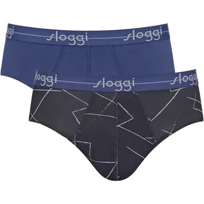 Sloggi Boxers Start Midi 2 Unités Blue Combination S - Publicité Sloggi Boxers Start Midi 2 Unités Blue Combination S - Publicité