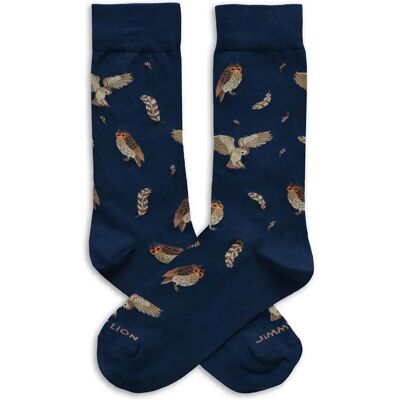 Jimmy Lion Chaussettes Longues Night Owl Dark Blue EU 41-46 - Publicité Jimmy Lion Chaussettes Longues Night Owl Dark Blue EU 41-46 - Publicité