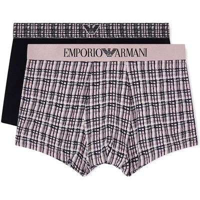 Giorgio Armani Emporio Armani Boxers Em001014_af18885 Trunk 2 Unités Iron Check / Black M Homme - Publicité Giorgio Armani Emporio Armani Boxers Em001014_af18885 Trunk 2 Unités Iron Check / Black M Homme - Publicité
