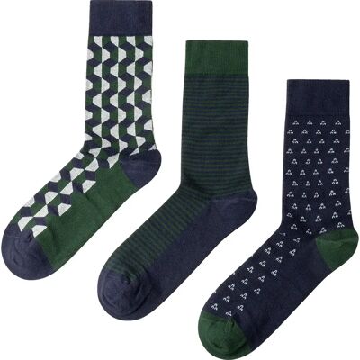 Pepe Jeans Chaussettes Crew Geo 3 Paires Navy EU 41-46 - Publicité Pepe Jeans Chaussettes Crew Geo 3 Paires Navy EU 41-46 - Publicité