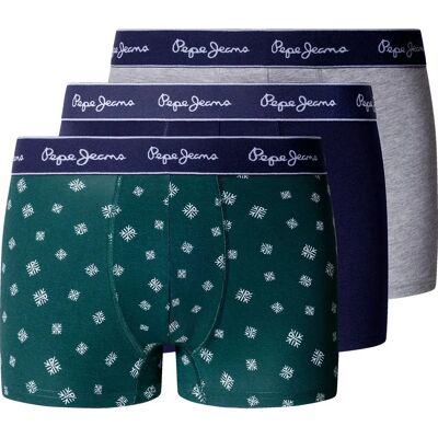Pepe Jeans Boxers Snowflake Trunk 3 Unités Richmond Green S - Publicité Pepe Jeans Boxers Snowflake Trunk 3 Unités Richmond Green S - Publicité