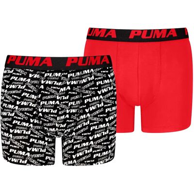 Puma Boxers Scattered Logo Print 2 Unités Black / Red Combo 11-12 Années - Publicité Puma Boxers Scattered Logo Print 2 Unités Black / Red Combo 11-12 Années - Publicité