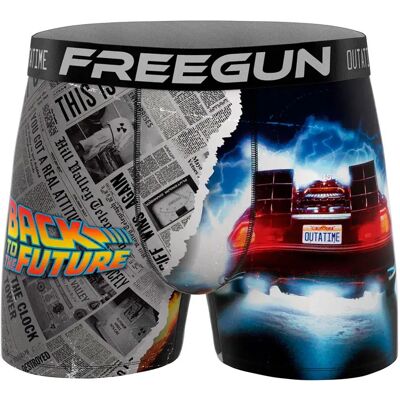 FREEGUN Boxers Back To The Future Time Machine White / Black M - Publicité FREEGUN Boxers Back To The Future Time Machine White / Black M - Publicité