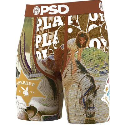 Psd Boxers Pb New Sheriff Brown / White S Homme - Publicité Psd Boxers Pb New Sheriff Brown / White S Homme - Publicité