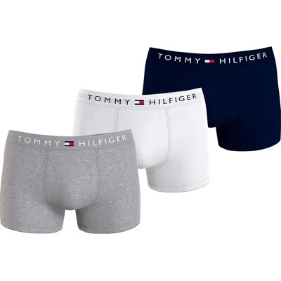Tommy Hilfiger Boxers Um0um03908 Trunk 3 Unités Grey Heather / White / Desert Sky XS Homme - Publicité Tommy Hilfiger Boxers Um0um03908 Trunk 3 Unités Grey Heather / White / Desert Sky XS Homme - Publicité