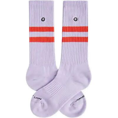Jimmy Lion Chaussettes Crew Athletic Essentials Stripes Purple EU 41-46 - Publicité Jimmy Lion Chaussettes Crew Athletic Essentials Stripes Purple EU 41-46 - Publicité