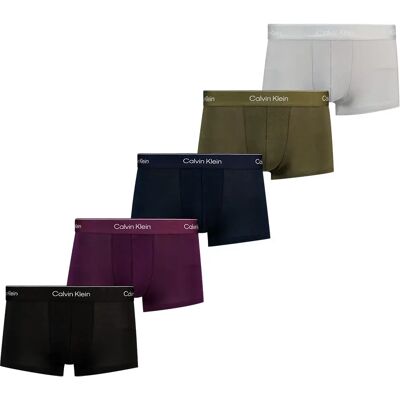 Calvin Klein Boxers Lv00nb4390 Trunk Low Rise 5 Unités Black / Harbor Mist / Dark Purple M - Publicité Calvin Klein Boxers Lv00nb4390 Trunk Low Rise 5 Unités Black / Harbor Mist / Dark Purple M - Publicité