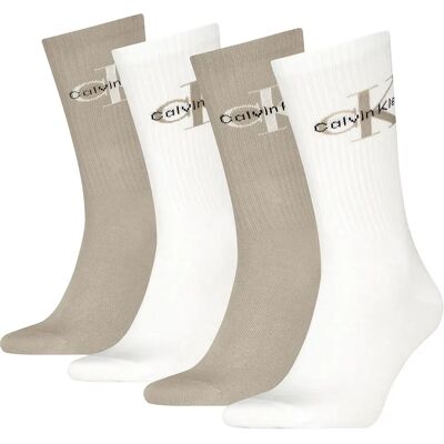 Calvin Klein Chaussettes Crew 701241258 4 Paires Beige / White EU 39-45 - Publicité Calvin Klein Chaussettes Crew 701241258 4 Paires Beige / White EU 39-45 - Publicité