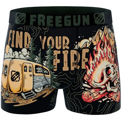 FREEGUN Boxers Find Your Fire Black / Multicolor M - Publicité FREEGUN Boxers Find Your Fire Black / Multicolor M - Publicité