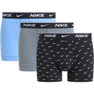 Nike Boxers Nq00ke1284 Trunk 3 Unités Swoosh Print / Cool Grey / Uni Blue 2XL Homme