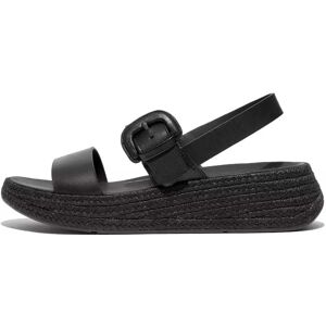 Fitflop Sandales F-mode Espadrille Buckle Leather Flatform Black EU 37 Femme - Publicité Fitflop Sandales F-mode Espadrille Buckle Leather Flatform Black EU 37 Femme - Publicité